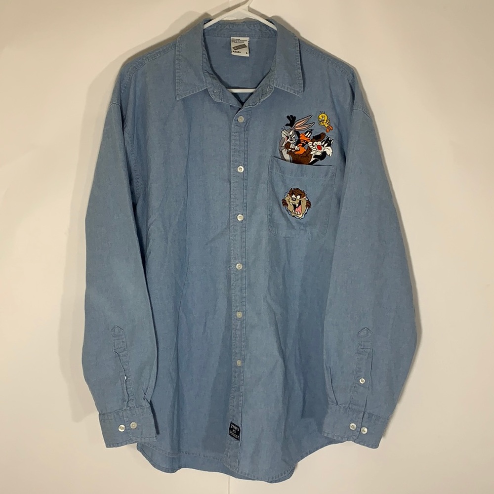 Warner Bros Studio Store Men’s L Chambray Shirt